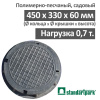 Люк канализационный садовый малый 0,7 т., чёрный