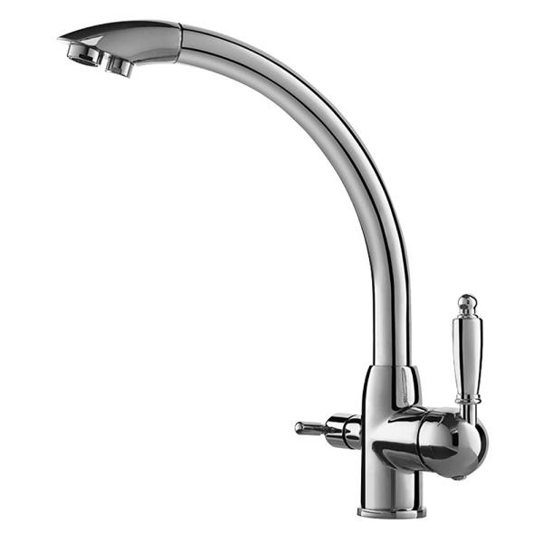 Смеситель для кухонной мойки Ledeme L4455-3 с выходом для питьевой воды хром