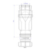 Сифон McAlpine MACVALVE-18 с сухим затвором 50 мм и накидной гайкой 1 1/2