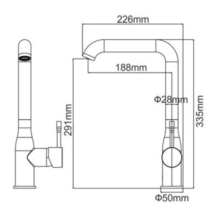 Смеситель для кухни Ledeme L4698B