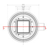 Душевой трап точечный 100 х 100 мм Pestan Confluo Standart PLATE 1 (2 в 1: нерж/под плитку)