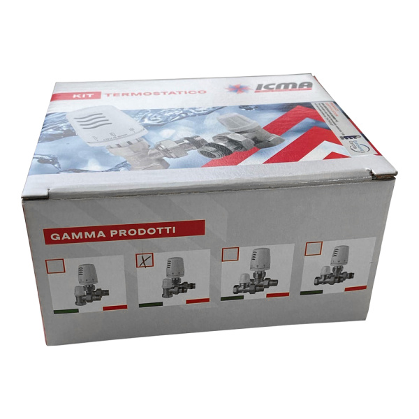 Комплект термостатический 1/2" угловой, арт. 82KITPAD061101 ICMA Комплект термостатический 1/2" угловой, арт. 82KITPAD061101 ICMA