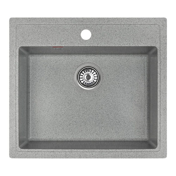 Мойка кухонная ARFEKA QUADRO тёмно-серая из искусственного камня (565 х 500 х 200 мм)