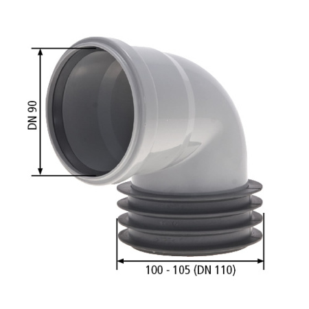 Восстановитель раструба угловой DN 90/110 Airfit