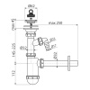 Сифон для умывальника DN 32 Alcaplast A410P с нержавеющей решеткой DN63 и штуцером
