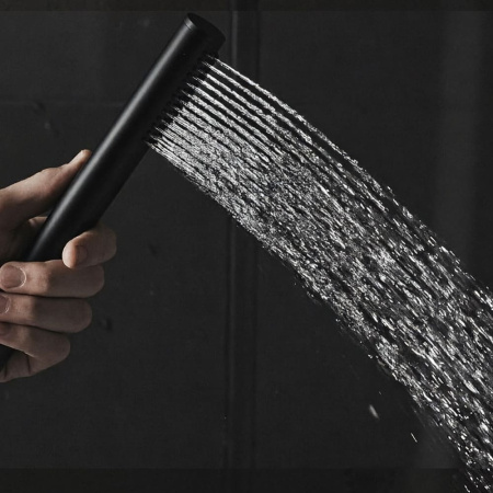 Лейка для душа чёрная матовая Ideal Standard IDEALRAIN Black Stick (латунь)