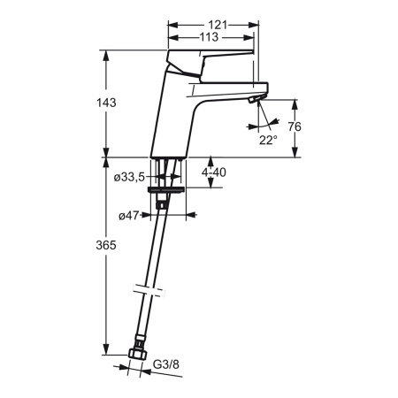 Смеситель для умывальника Oras Twista 3810F