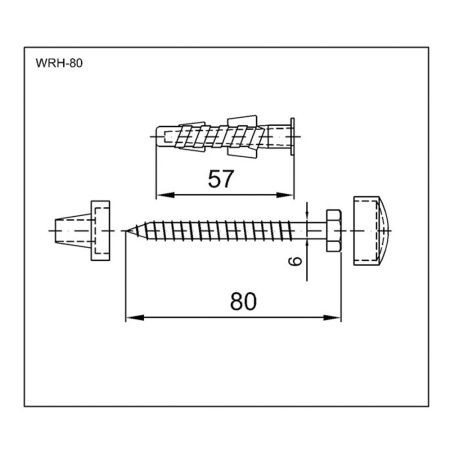 Крепежный винт для унитаза (шестигранный) STYRON