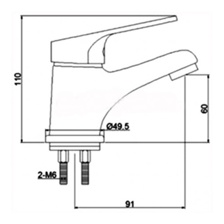 Смеситель для умывальника Frap F1013 хром