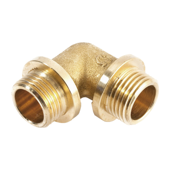 Угольник латунный с ограничителем НР 1" General Fittings