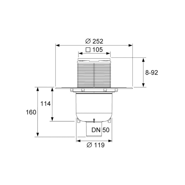 Трап для душа прямой TECEdrainpoint S 130 DN 50 арт. 3601300