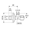 Вентиль угловой 1/2" х 3/4" Schell COMFORT 03 300 06 99