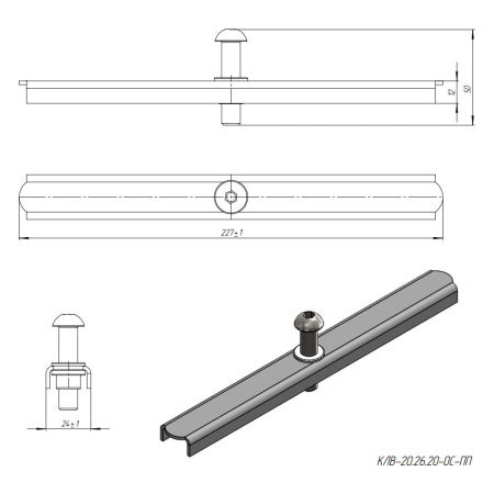 Крепеж ЛВ-ПП-20.21.03-ОС к лотку водоотводному пластиковому Standartpark