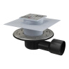 Трап душевой Alcaplast APV3344 105 х 105, DN50/75 мм со стальной решеткой, боковой