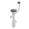 Сифон для мойки Alcaplast A447P-DN50/40 с нержавеющей решеткой DN115, с гофропереливом и штуцером