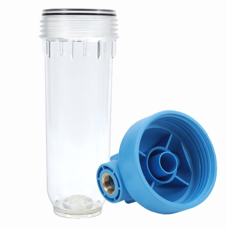 Магистральный фильтр для холодной воды VIRMUT МФП-12 10SL(2), 1/2" (прозрачный, с 2-мя уплотнительными кольцами)