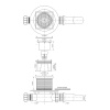 Трап душевой McALPINE арт. MRFG3 115 х 115/50 мм со стальной решеткой, боковой Трап душевой McALPINE арт. MRFG3 115 х 115/50 мм со стальной решеткой, боковой