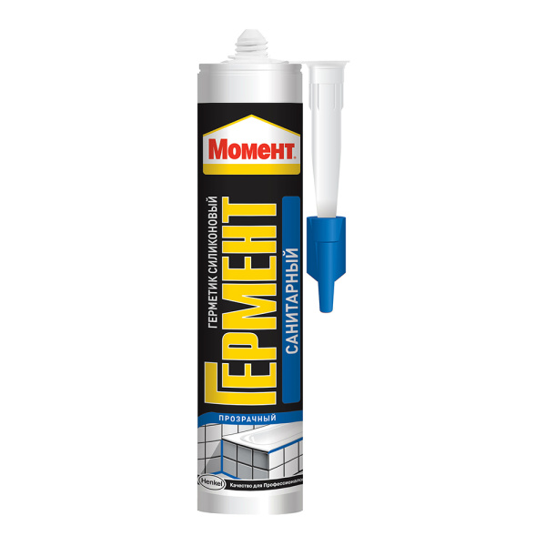 Герметик силиконовый санитарный Гермент Момент (прозрачный силикон), Бельгия