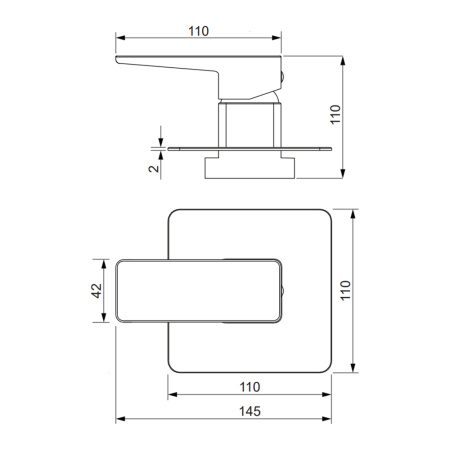 Смеситель для душа скрытого монтажа Omnires Parma PM7445CR