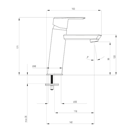 Смеситель для умывальника Deante ARNIKA BQA_021M