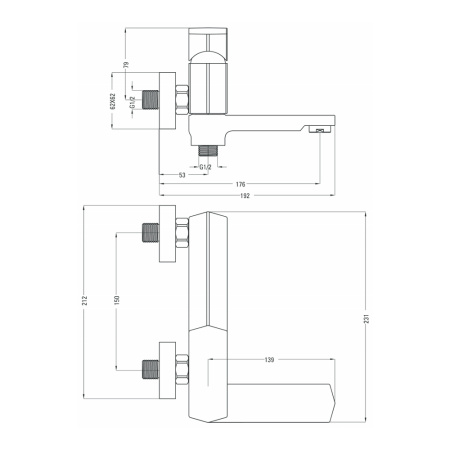 Смеситель для ванны со складным изливом Deante MARUNA BGM_012M