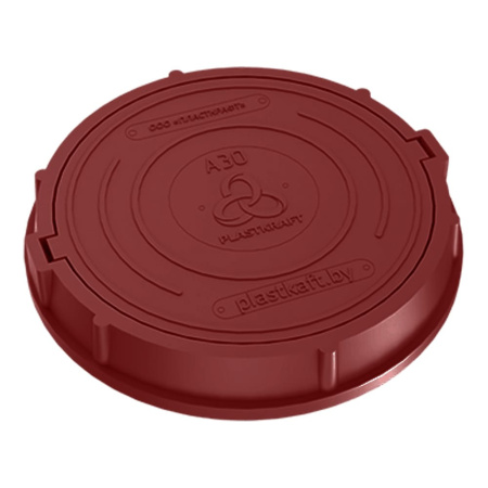 Люк средний канализационный 6.0 т Plastkraft (Сандкор) красный
