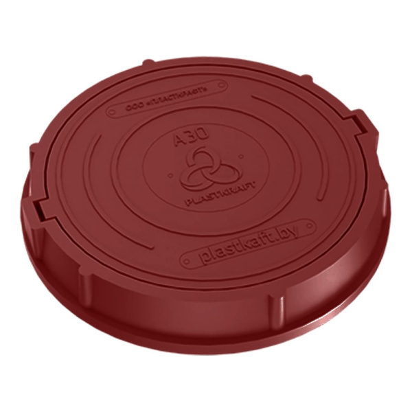 Люк средний канализационный 6.0 т Plastkraft (Сандкор) красный
