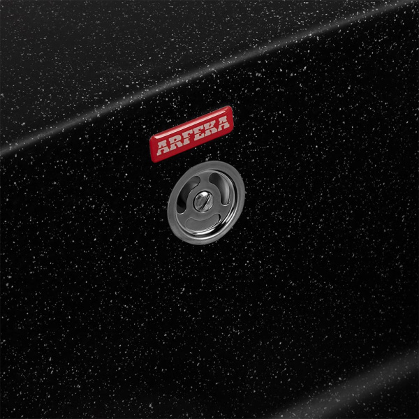 Мойка кухонная ARFEKA DALAGO чёрная из искусственного камня (465 х 500 х 190 мм)