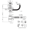 Сифон для мойки 3 1/2"х40 мм с универсальным переливом и гибкой трубой 40-40/50 мм,ОРИО