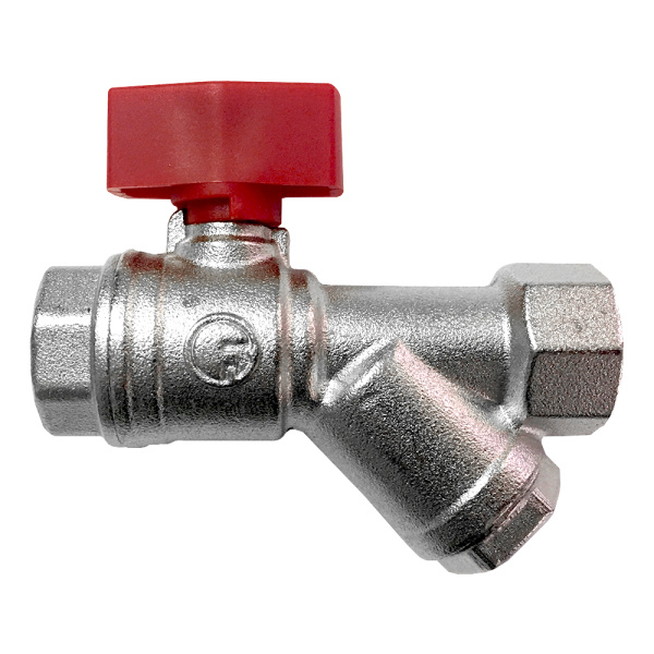 Кран шаровой проходной с фильтром 1/2"ВР Fornara Кран шаровой проходной с фильтром 1/2"ВР Fornara