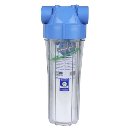 Магистральный фильтр для очистки воды 1/2" ВН 10SL AquaFilter FHPR12-HP1 усиленный с картриджем