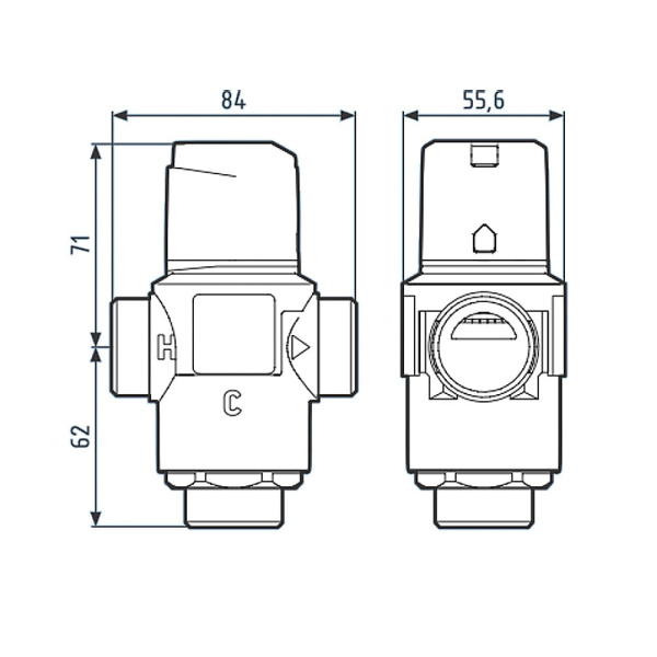 Термостатический смесительный клапан 1"НР (20-43°С) ATM 761 Afriso Термостатический смесительный клапан 1"НР (20-43°С) ATM 761 Afriso