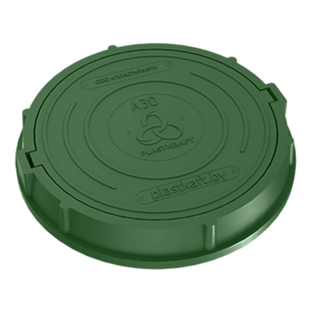 Люк легкий канализационный 3.0 т Plastkraft (Сандкор) зеленый