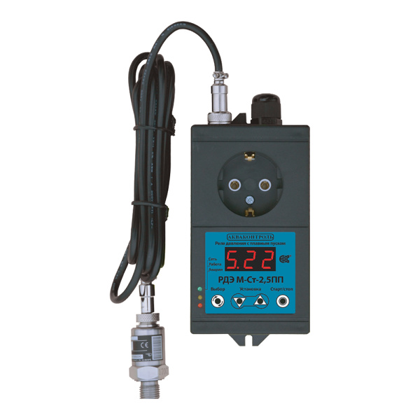 Реле давления с выносным датчиком РДЭ М-Ст-2,5ПП (2.5 кВт) Акваконтроль