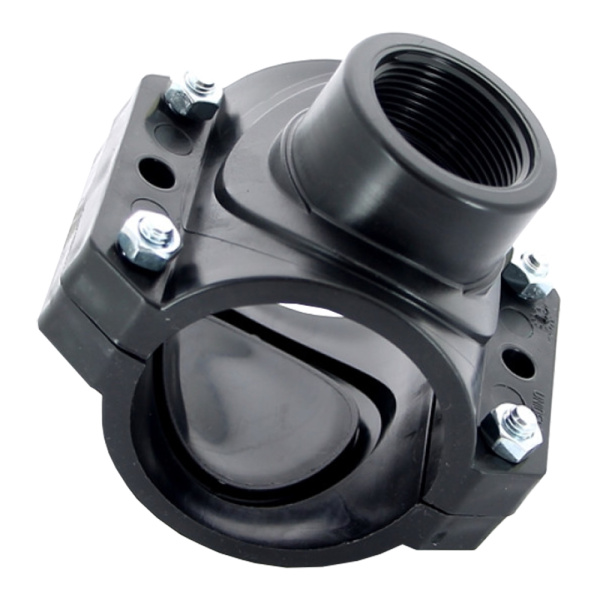 Хомут пластиковый для врезки в трубу 90 х 1 1/4" ВР Unidelta