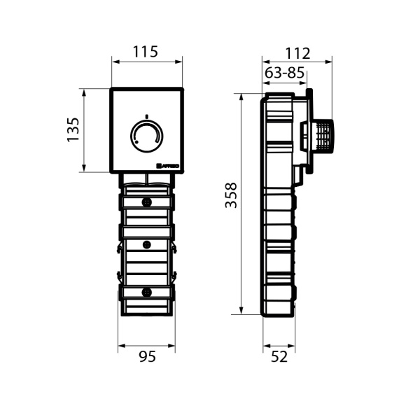 Комплект RTL-Box 324 Vario для подключения теплого пола Afriso