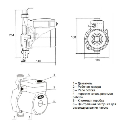 Насос циркуляционный для повышения давления A&P CLASSIC-15/120-Z