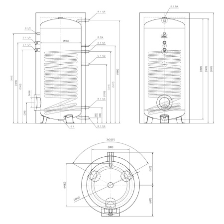 Бойлер косвенного нагрева Reflex Storatherm Aqua AF 750 1_C белый