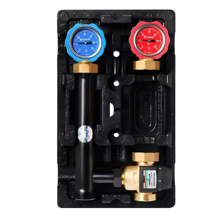 Насосная группа с трехходовым термостатическим смесительным клапаном KVS 4.5 (без насоса) VIEIR