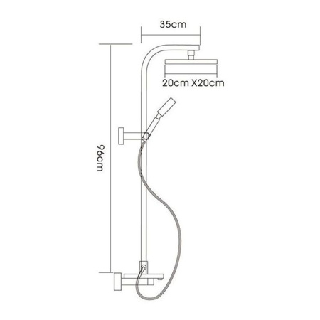 Душевая система с изливом Frap F2401 хром