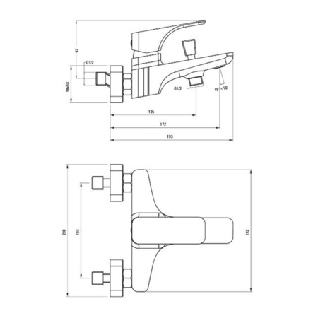 Смеситель для ванны Deante Hiacynt BQH_W100 белый хром