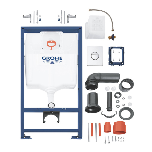 Инсталляция для навесного унитаза с круглой кнопкой GROHE