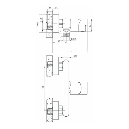 Смеситель для душа Deante ALPINIA BGA_040M
