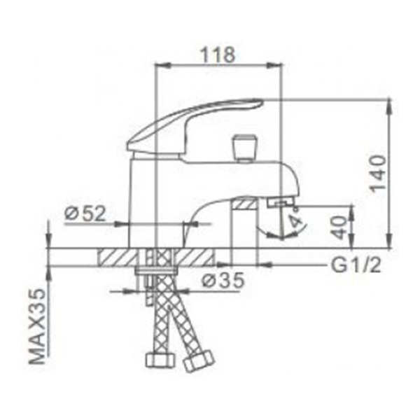 Смеситель для раковины Frap F1221 с гигиенический душем хром Смеситель для раковины Frap F1221 с гигиенический душем хром