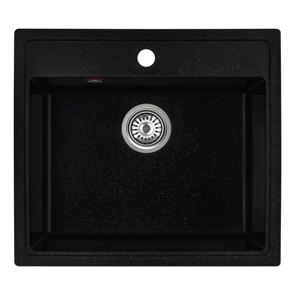 Мойка кухонная ARFEKA QUADRO чёрная из искусственного камня (565 х 500 х 200 мм)
