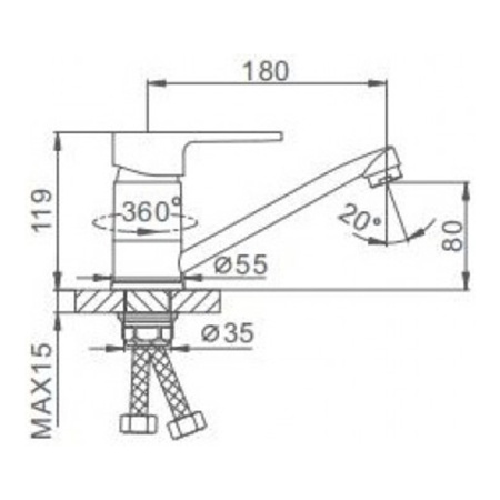 Смеситель для кухонной мойки Frap F4530-4 бронза
