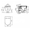Унитаз подвесной безободковый Ideal Standard Ellisse RimLS с крышкой Soft Close с плавным закрытием
