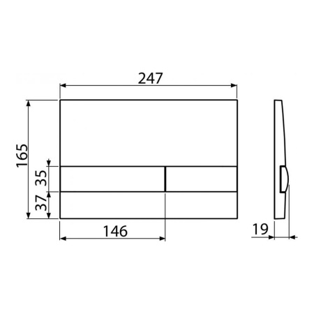 Кнопка смыва для инсталляции Alcaplast M1710