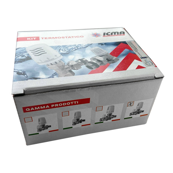 Комплект термостатический 1/2" прямой, арт. 82KITPAD061101 ICMA Комплект термостатический 1/2" прямой, арт. 82KITPAD061101 ICMA