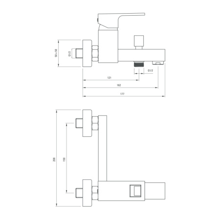 Смеситель для ванны Deante ANEMON BCZ_W100 белый хром